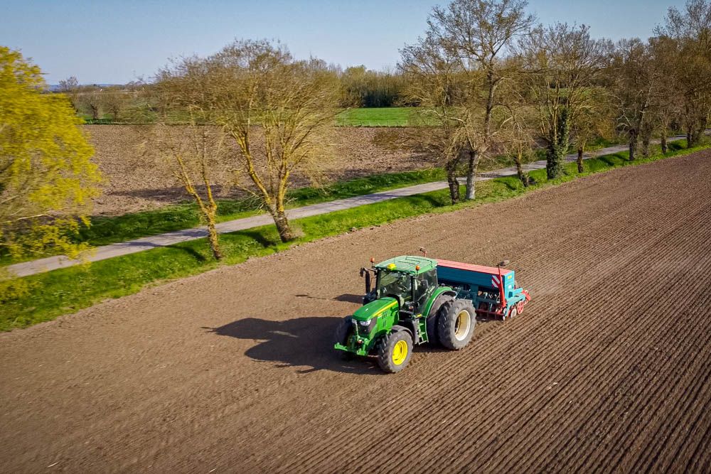photo aérienne agricole drone en Anjou 