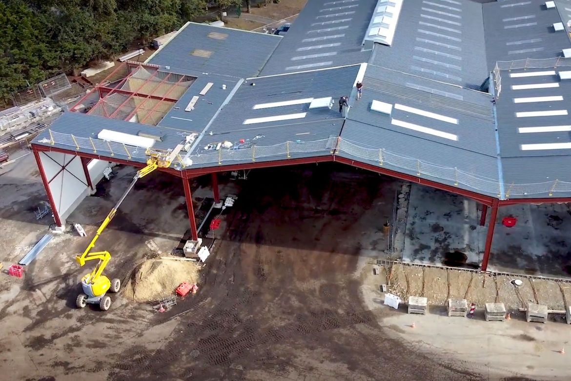 photo aérienne chantier par drone en Anjou 